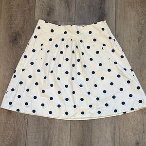 Classic White Polka Dot Skirt